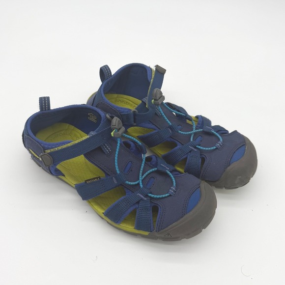 Keen Shoes - KEEN Clearwater CNX Sandals Womens 7 Navy‎ Blue Lime Green 1022993 Hiking Water
